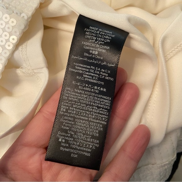 Bebe women’s white & black sequinned dress in size small - Picture 12 of 13